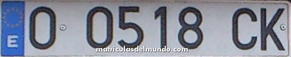 Matrícula de Asturias O-CK 0518